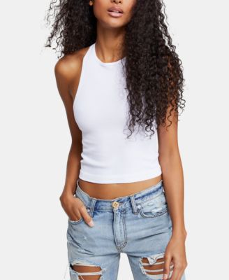 Free People - Hayley Cropped Racerback Tank Top