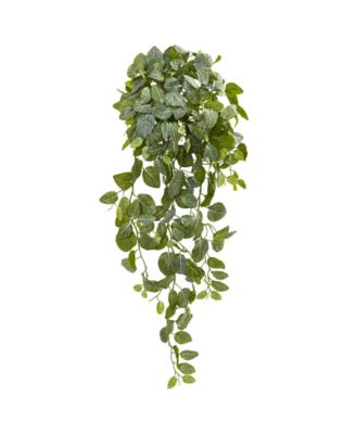 Nearly Natural - 36” Fittonia Hanging Bush Artificial Plant (Set of 2) (Real Touch)