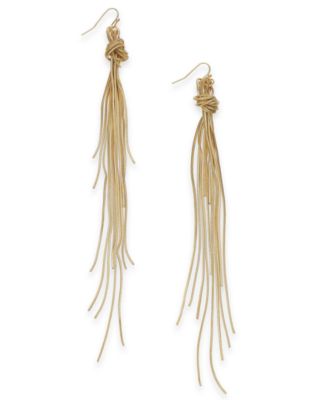 I.N.C. International Concepts - Gold-Tone Knotted Multi-Chain Statement Earrings