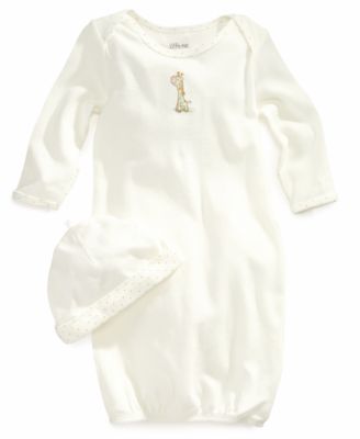 Little Me - Baby Set, Baby Boys or Baby Girls Gown and Beanie