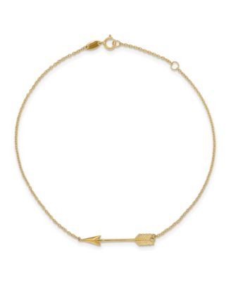 Macy's - Polished Arrow Anklet in 14k Yellow Gold