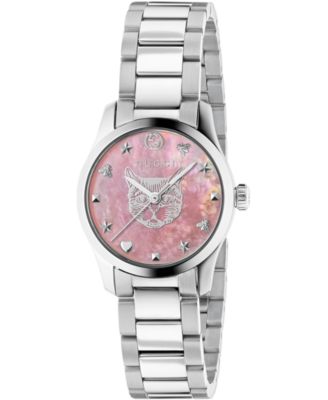 Gucci - Women's Swiss G-Timeless Stainless Steel Bracelet Watch 27mm