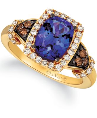 Le Vian - Blueberry Tanzanite (2 ct. t.w.) & Diamond (1/2 ct. t.w.) Ring in 14k Gold (Also Available in 14K White Gold)