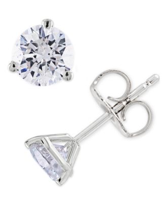 Macy's - Diamond Stud Earrings (1 1/3 ct. t.w.) in 14K White or Yellow Gold