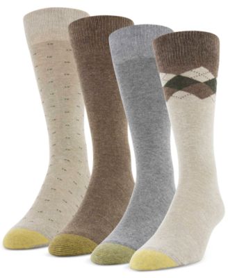 Gold Toe - Men's 4-Pack Clock Argyle Special Socks