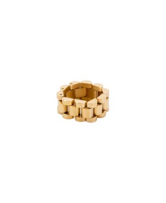 OMA THE LABEL - Timepiece Ring in 18k Gold-Plated Brass