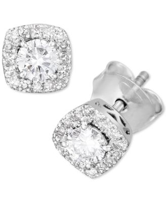 Forever Grown Diamonds - Lab-Created Diamond Halo Stud Earrings (1/2 ct. t.w.)