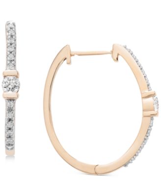 Wrapped - Diamond Hoop Earrings (1/6 ct. t.w.) in 14k Gold