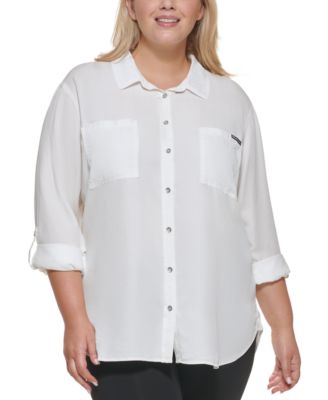 Calvin Klein Jeans - Trendy Plus Size Utility Shirt