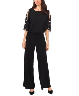 MSK - Women's Embellished Ladder-Sleeve Jumpsuit