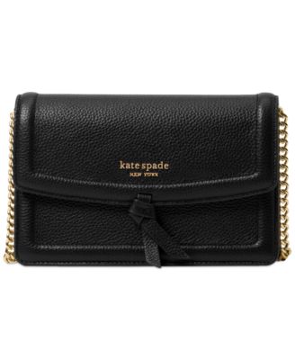 kate spade new york - Knott Pebbled Leather Flap Crossbody