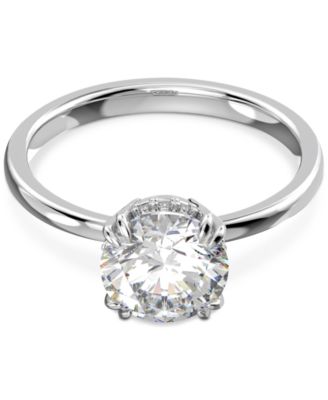 Swarovski - Silver-Tone Constella Crystal Cocktail Ring