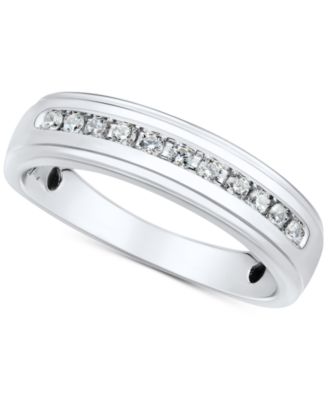 Grown With Love - Men's Lab Grown Diamond Band (1/4 ct. t.w.) in 10k White Gold