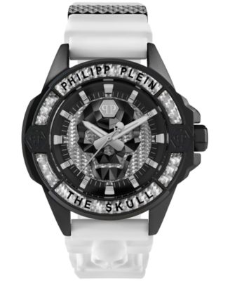Philipp Plein - Men's The Skull White Silicone Strap Watch 44mm