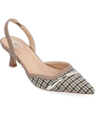 Journee Collection - Collection Women's Nellia Slingback Kitten Heel Pumps