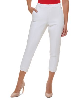 Tommy Hilfiger - Women's Cropped Elastic-Back Sloane Ankle Pants
