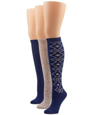 Hue - Women's 3-Pk. Thick Fashion Knee-High Socks