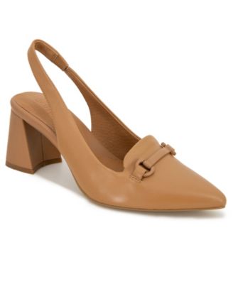 Gentle Souls - Women's Dionne Pointed-Toe Block-Heel Slingback Pumps