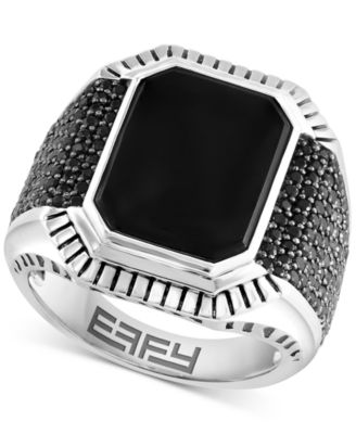 EFFY Collection - Men's Onyx & Black Spinel Statement Ring in Sterling Silver