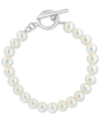 EFFY Collection - Freshwater Pearl (7-7-1/2mm) Toggle Bracelet in Sterling Silver
