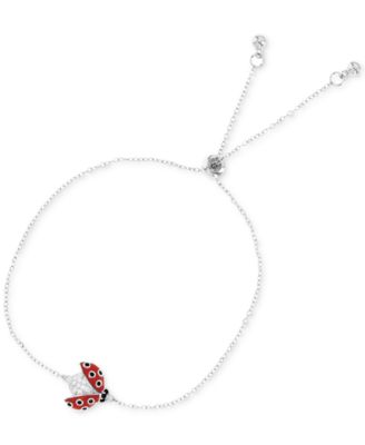 Macy's - Cubic Zirconia & Enamel Ladybug Bolo Bracelet