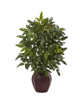 Nearly Natural - 33" Bracken Fern Artificial Plant in Decorative Planter