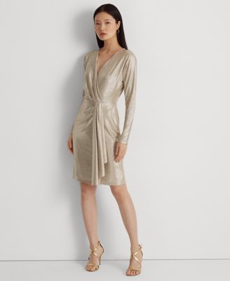 Lauren Ralph Lauren - Women's Metallic Stretch Knit Cocktail Dress