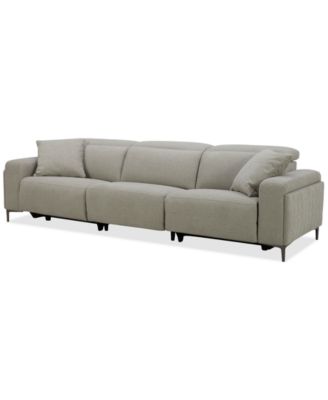 Furniture - 133" 3-Pc. Power Recliner Fabric Sofa