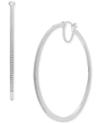Wrapped - Diamond In & Out Medium Hoop Earrings (1/2 ct. t.w.)
