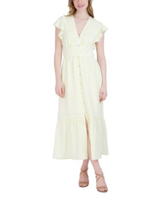 julia jordan - Women's Pintuck-Trim Flutter-Sleeve Dress