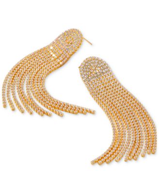 Heymaeve - 18k Gold-Plated Cubic Zirconia Waterfall Drop Earrings