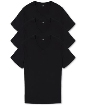 GAP - Men's 3-Pk. Cotton V-Neck Undershirt
