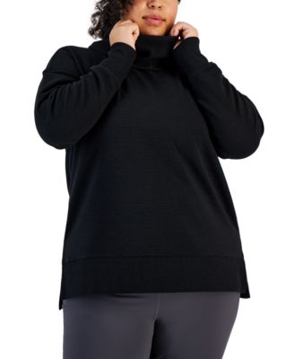 ID Ideology - Plus Size Ottoman Cowlneck Top