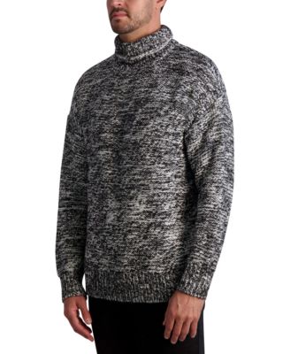 KARL LAGERFELD PARIS - Men's Oversized Marled Turtleneck Sweater