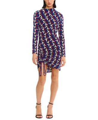 Donna Morgan - Women's Side-Ruched Printed Jersey Dress