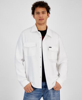 GUESS - Men's James Textured-Knit Button-Down Shirt