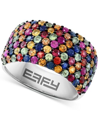 EFFY Collection - Multicolor Sapphire Ring (3-5/8 ct. t.w.) in Sterling Silver