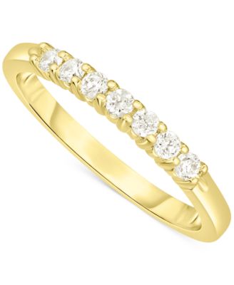 Macy's - Diamond Seven Stone Polished Band (1/2 ct. t.w.) in 14k Gold