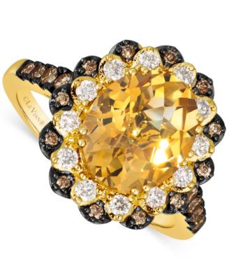 Le Vian - Cinnamon Citrine (3-1/4 ct. t.w.) & Diamond (1/2 ct. t.w.) Halo Ring in 14k Gold