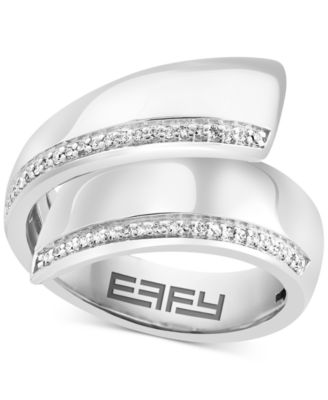 EFFY Collection - Diamond Wide Bypass Ring (1/8 ct. t.w.) in Sterling Silver