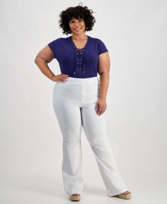 I.N.C. International Concepts - Plus Size High Rise Flared Pants