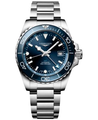 Longines - Men's Swiss Automatic HydroConquest GMT Stainless Steel Bracelet Watch 41mm
