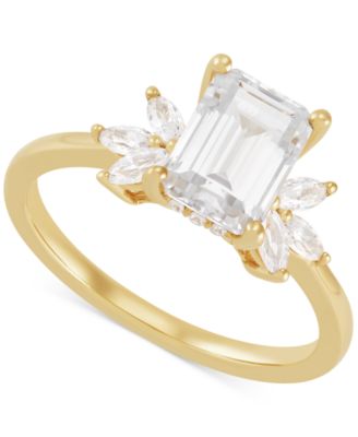 Grown With Love - IGI Certified Lab Grown Diamond Emerald- & Marquise-Cut Engagement Ring (2-1/3 ct. t.w.) 14k Gold