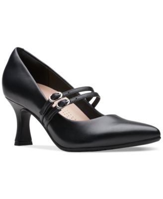 Clarks - Women's Kataleyna Joy Double-Strap Pointed-Toe Pumps