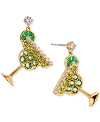 AJOA - 18k Gold-Plated Pav&eacute; & Color Crystal Margarita Drop Earrings