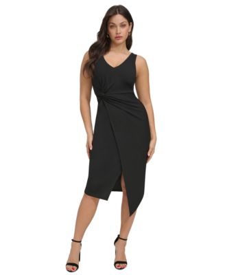Siena - Women's Knotted Asymmetrical-Hem Sheath Dress