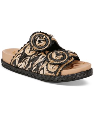 Sam Edelman - Reina Woven Double Buckle Slide Sandals