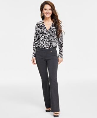 I.N.C. International Concepts - Petite Mid-Rise Mini-Bootcut Pants
