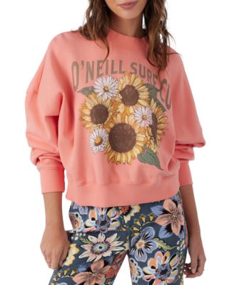 O'Neill - Juniors' Moment Cropped Graphic-Print Sweatshirt
