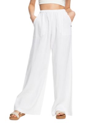 Roxy - Juniors' What A Vibe Cotton Beach Pants